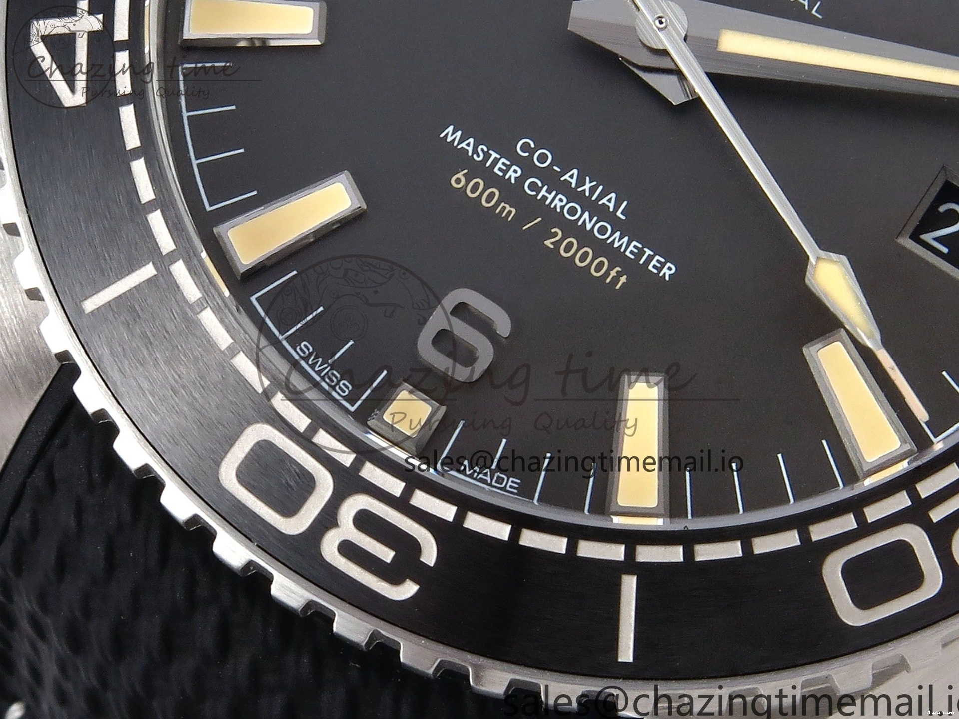 0522 AllSeason Planet Ocean 43.5mm SS VSF 1:1 Best Edition Gray Bezel Gray Dial on Black Rubber Strap A8900 Super Clone 7712